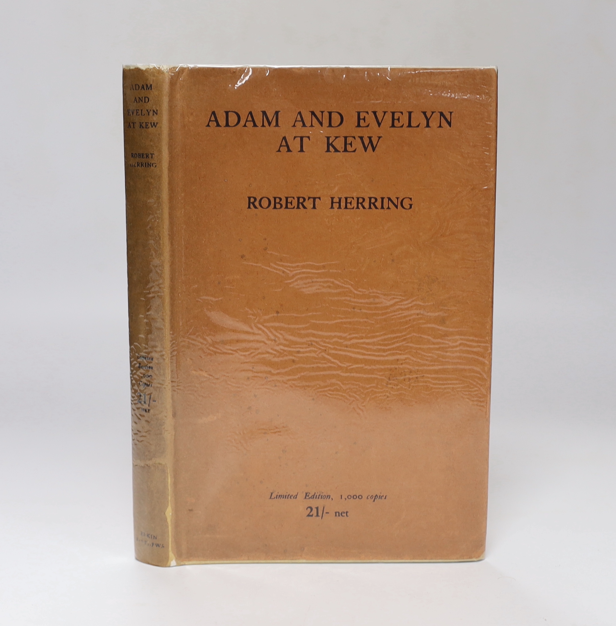Herring, Robert - Adam and Evelyn at Kew, or, Revolt in the Gardens, one of 1000, illustrated by Edward Bawden, with 13 pochoir plates, 6 illustrations in the text and the endpapers decorated with aerial views of Kew Gar